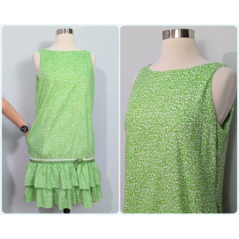 Evelyn Pearson Green 60s-Does-20s Mini Dress